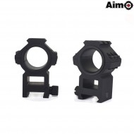 Split ring Mount Top Rail 25.4mm/30mm Black Aim-o (ao9030-bk) Split ring Mount Top Rail 25.4mm/30mm Black Aim-o (ao9030-bk)