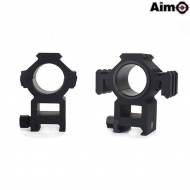 Split ring Mount tri-side Rail 25.4mm/30mm Black Aim-o (ao9031-bk) Split ring Mount tri-side Rail 25.4mm/30mm Black Aim-o (ao9031-bk)