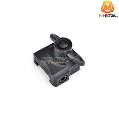DETA mount black con Anello cinghia QD metal® (me04018-bk)