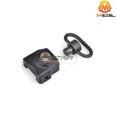 DETA mount black con Anello cinghia QD metal® (me04018-bk)