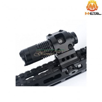 45° offset flashlight/laser mount 1" black metal® (me04038-bk)