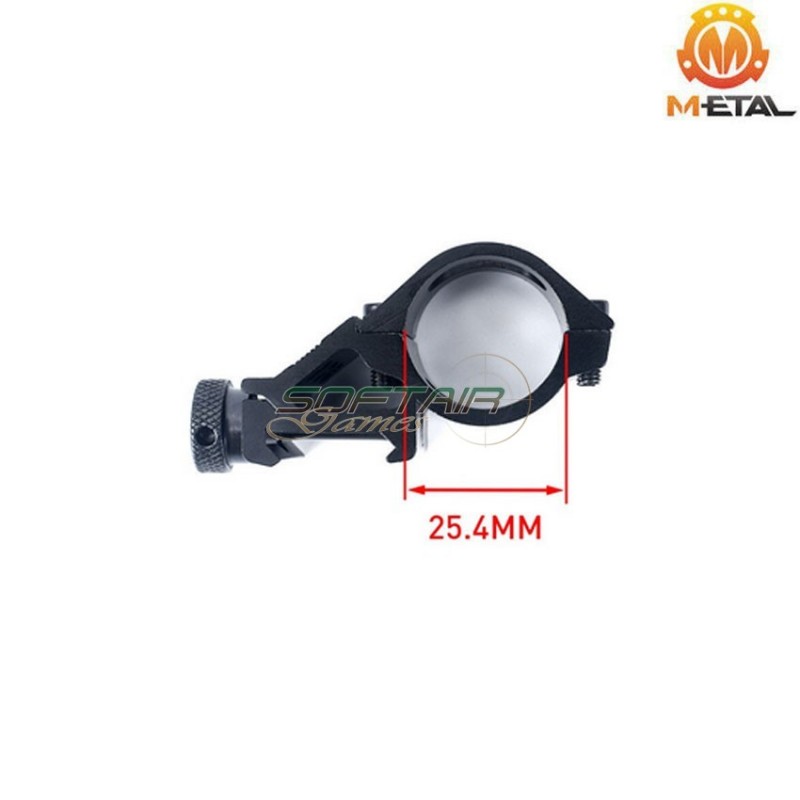 45° offset flashlight/laser mount 1" black metal® (me04038-bk)