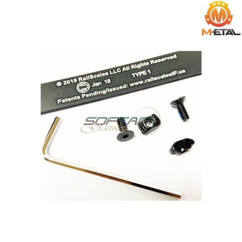 RS cnc rail cover type md per LC & keymod long version black metal® (me08002-bk-md)