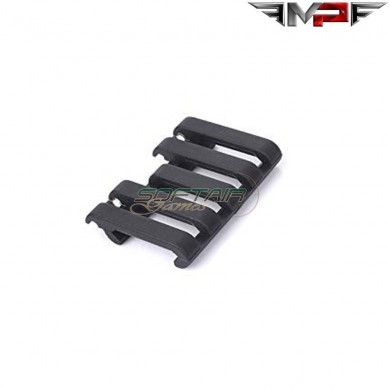 Rail cover 5-slot black with wire loom mp (mp02007-bk)
