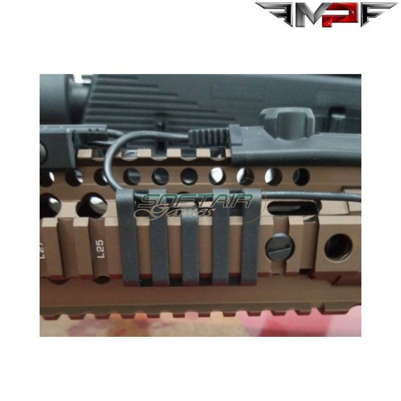 Rail cover 5-slot black with wire loom mp (mp02007-bk)