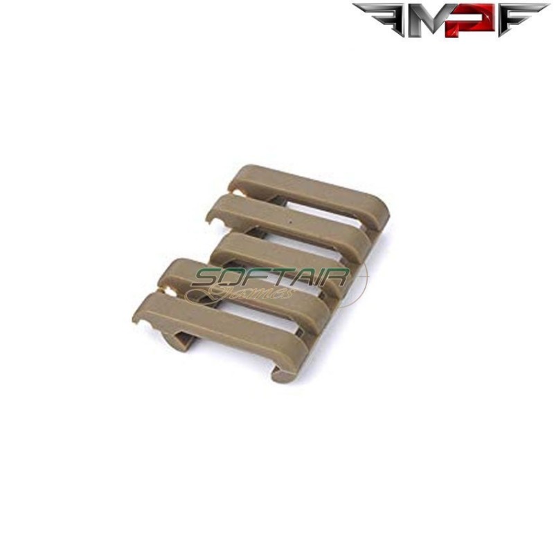 Rail cover 5-slot dark earth with wire loom mp (mp02007-de)