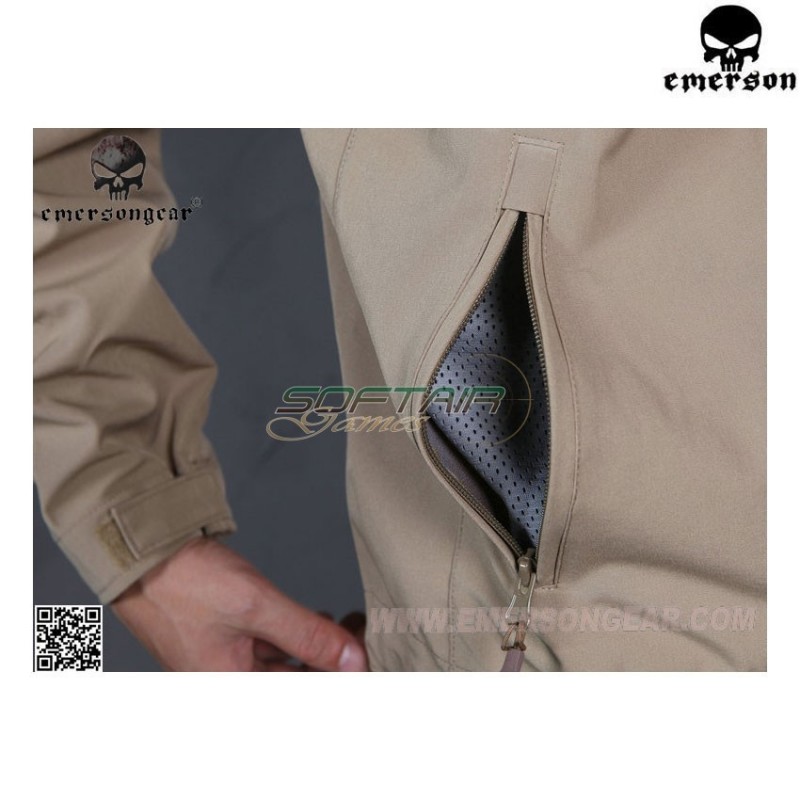 Softshell windbreaker jacket dark earth emerson (em6810d) Softshell windbreaker jacket dark earth emerson (em6810d)