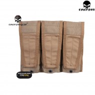 Tasca cp style flap tripla mag coyote brown emerson (em6365cb)