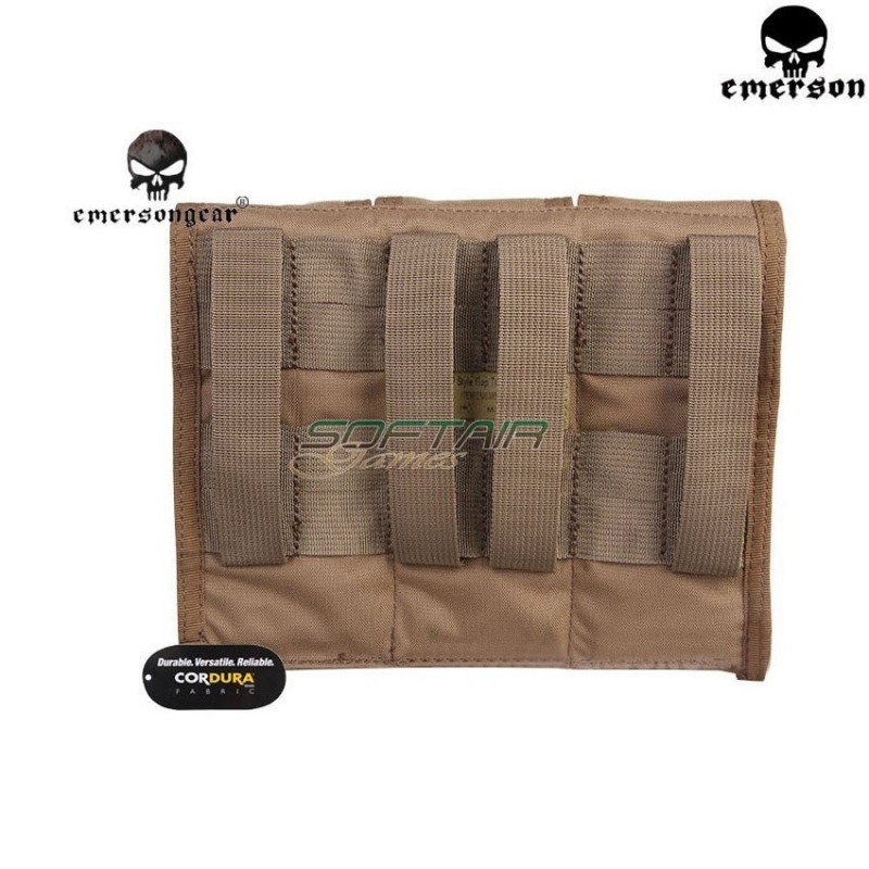 Tasca cp style flap tripla mag coyote brown emerson (em6365cb)