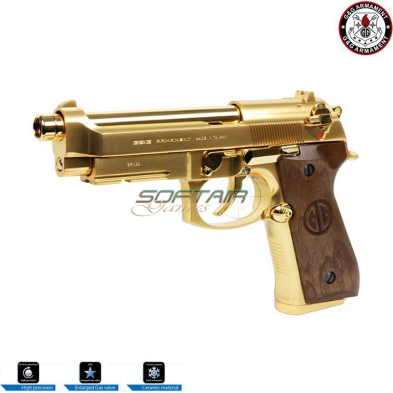 Gas pistol gpm92 gp2 limited edition GOLD g&g (gg-m92-gp2g)