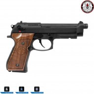 Gas pistol gpm92 gp2 walnut wood grip g&g (gg-m92-gp2w)