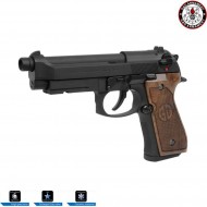 Gas pistol gpm92 gp2 walnut wood grip g&g (gg-m92-gp2w)