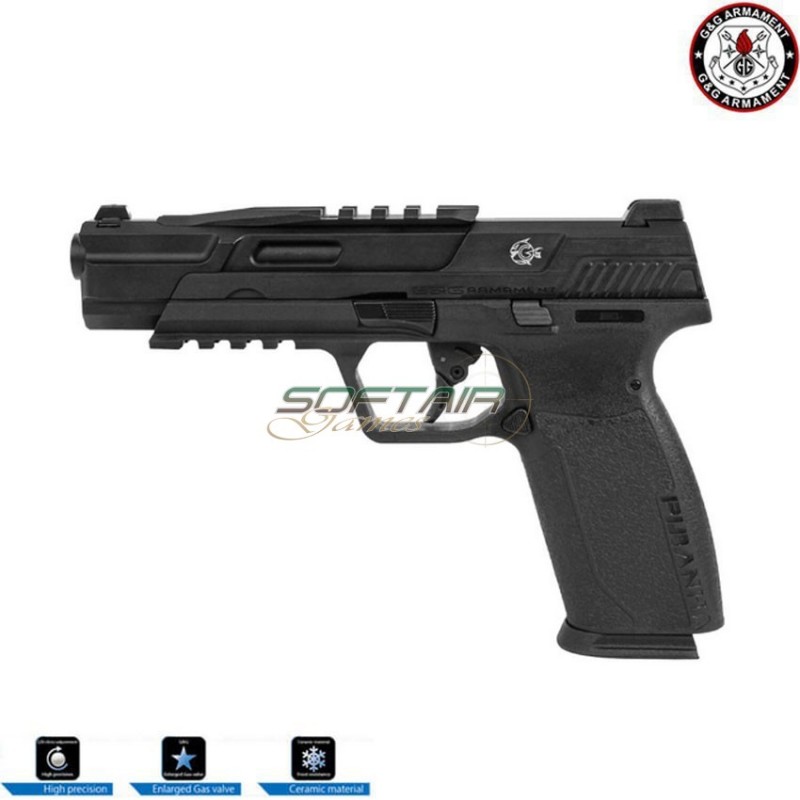 Pistola a gas scarrellante piranha tr black g&g (gg-pir-tr)