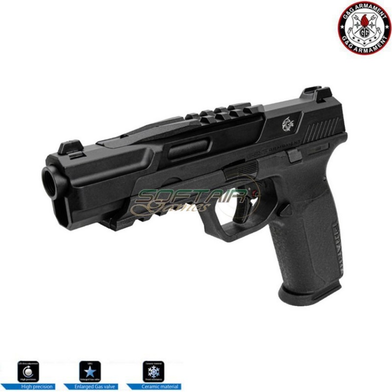Pistola a gas scarrellante piranha tr black g&g (gg-pir-tr)