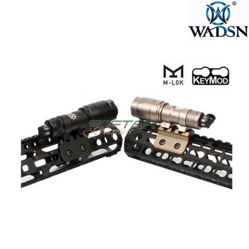 Keymod & LC offset 20mm rail mount black wadsn (wd02003-bk)