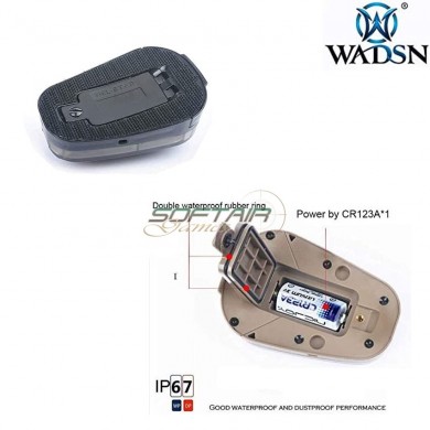 Hel-star 6 gen. iii helmet light black base & red light wadsn (wd03001-bk-red)