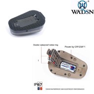 Hel-star 6 gen. iii helmet light black base & green light wadsn (wd03001-bk-gr)