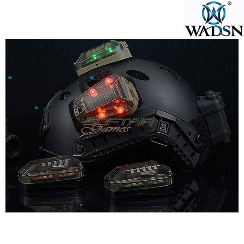 Hel-star 6 gen. iii helmet light dark earth base & green light wadsn (wd03001-de-gr)