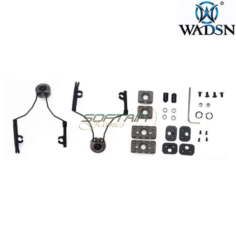 Comtac arc rail adapters olive drab per elmetto wadsn (wz166-od)