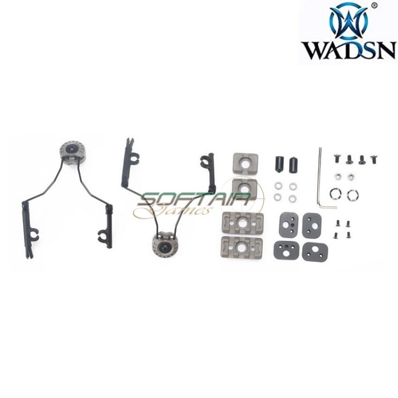 Comtac arc rail adapters foliage green per elmetto wadsn (wz166-fg)