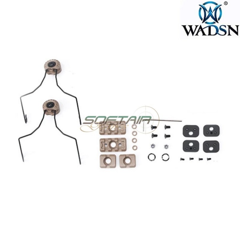 Sordin arc rail adapters dark earth per elmetto wadsn (wz169-de)