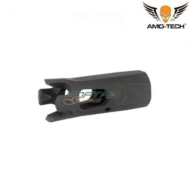 Flash hider battlearms thumper black 14mm ccw amo-tech® (amt-h111-bk)