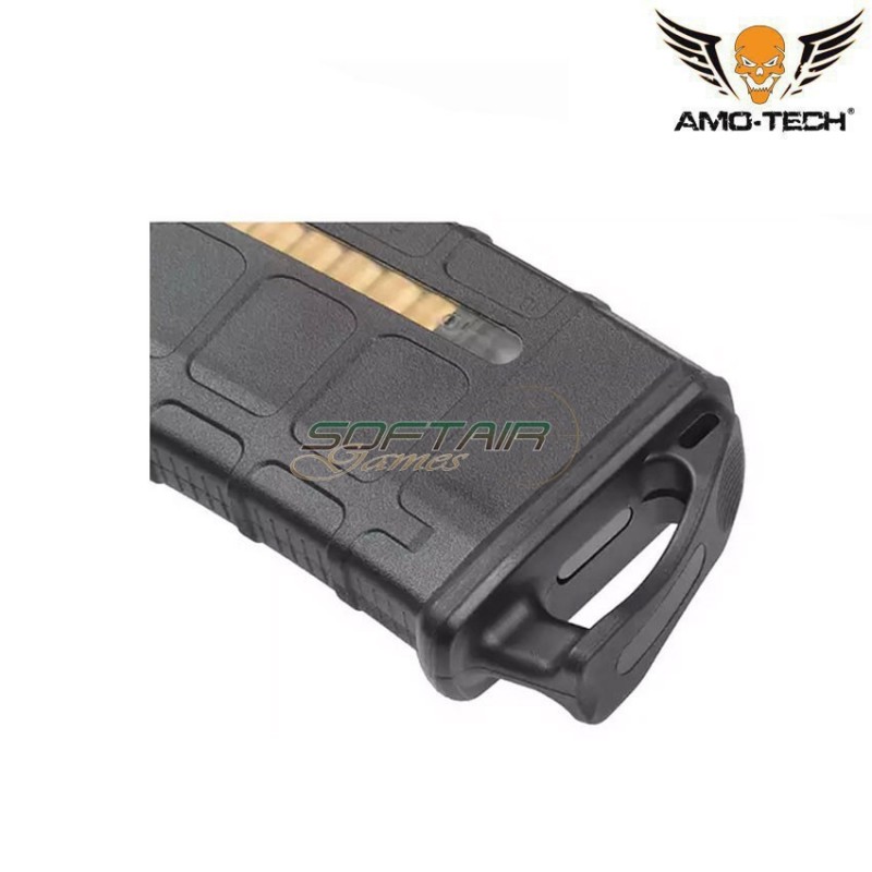 Set 5 pieces Mid-caps magazines 120bb aeg m4/ar-15 black w/dummy ammo kit B amo-tech® (amt-as.i034-kitb-bk-5)