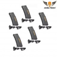 Set 5 pezzi Caricatori monofilari 120bb aeg m4/ar-15 black c/dummy ammo kit B amo-tech® (amt-as.i034-kitb-bk-5) Set 5 pezzi Caricatori monofilari 120bb aeg m4/ar-15 black c/dummy ammo kit B amo-tech® (amt-as.i034-kitb-bk-5)