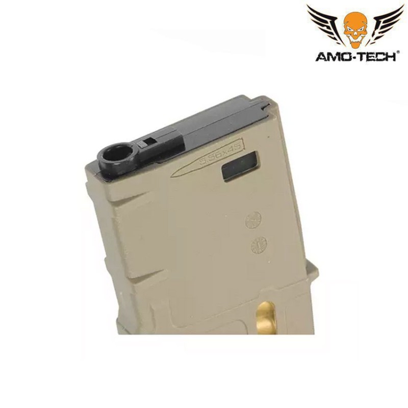 Set 5 pieces Mid-caps magazines 120bb aeg m4/ar-15 dark earth w/dummy ammo kit B amo-tech® (amt-as.i034-kitb-de-5)