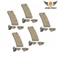 Set 5 pezzi Caricatori monofilari 120bb aeg m4/ar-15 dark earth c/dummy ammo kit B amo-tech® (amt-as.i034-kitb-de-5) Set 5 pezzi Caricatori monofilari 120bb aeg m4/ar-15 dark earth c/dummy ammo kit B amo-tech® (amt-as.i034-kitb-de-5)