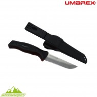 Ancho black fixed blade knife with hard case alpina sport umarex (um-5.0998.4-bk)