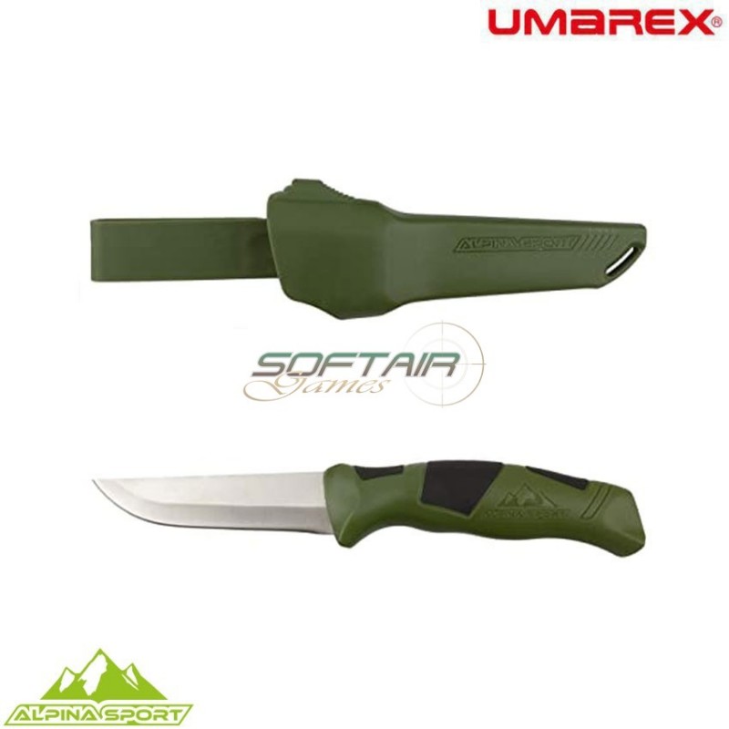 Ancho green fixed blade knife with hard case alpina sport umarex (um-5.0998.4-gr) Ancho green fixed blade knife with hard case alpina sport umarex (um-5.0998.4-gr)