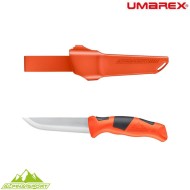 Ancho orange fixed blade knife with hard case alpina sport umarex (um-5.0998.4-or)
