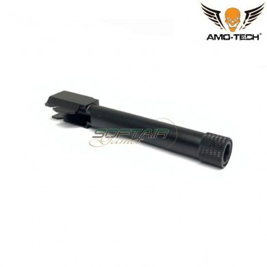 Canna esterna glock 17 black con filetto 14mm ccw amo-tech® (amt-p018-bk)