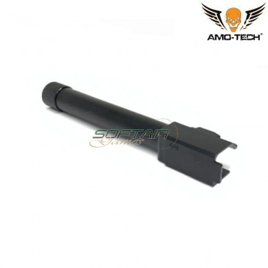 Canna esterna glock 17 black con filetto 14mm ccw amo-tech® (amt-p018-bk)