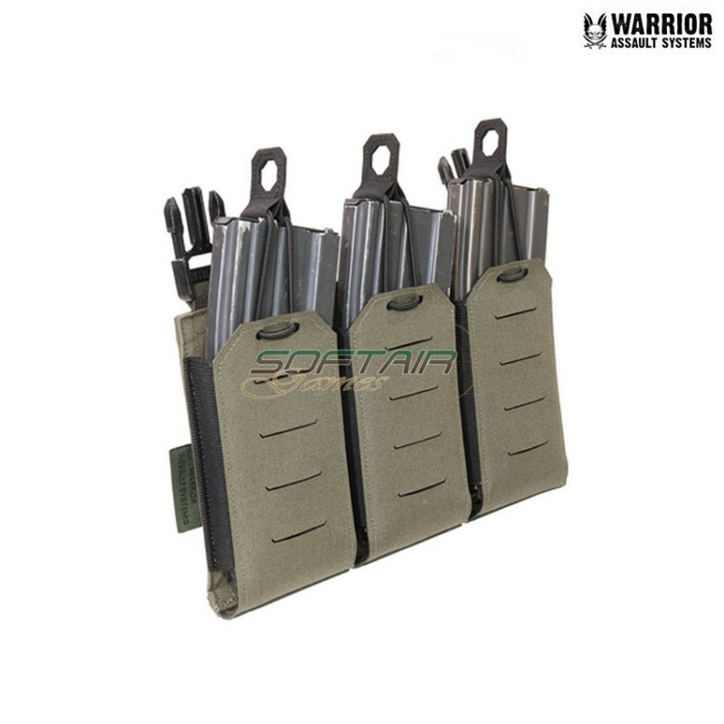 Laser cut detachable triple bungee 5.56 panel ranger green Warrior Assault systems (w-lc-dfp-tb-556p-rg)
