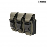 Laser cut triple 40mm Flash Bang pouch ranger green Warrior Assault Systems (w-lc-t40-fbp-rg)