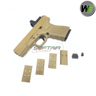 Gas pistol glock G19 Gen.3 MOS w/rmr tan blowback we (we-we00459-mos)