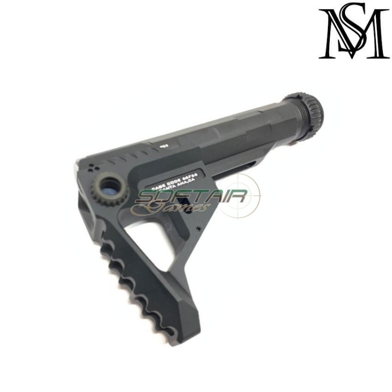 Calcio si style pit viper black cnc per aeg m4 milsim series (ms-115-bk)
