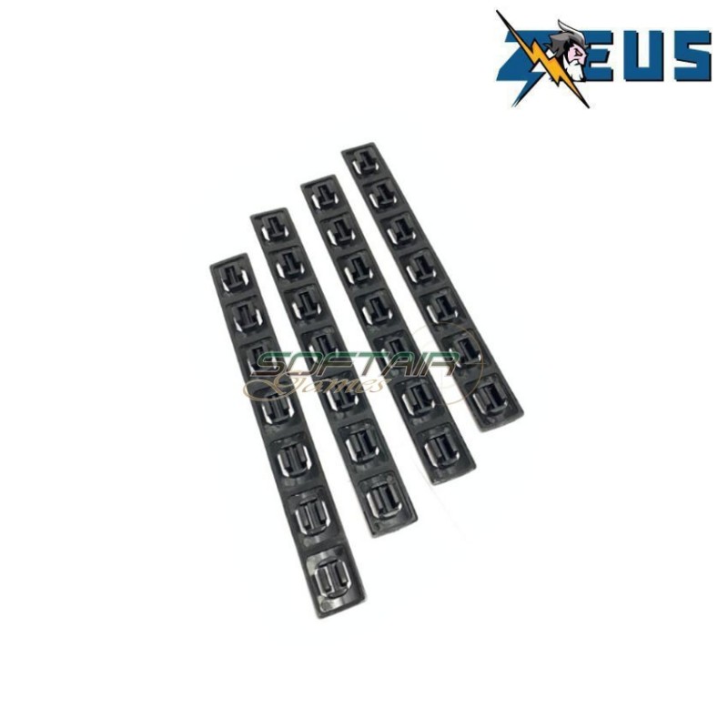Kit 4 pezzi LC rail cover long black zeus (zs-r201-bk)