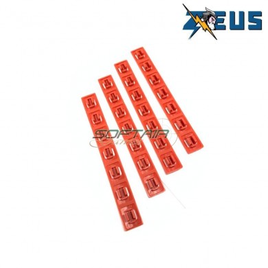 Kit 4 pieces LC rail cover long red zeus (zs-r201-rd)