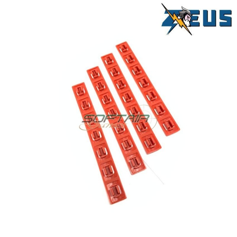 Kit 4 pezzi LC rail cover long red zeus (zs-r201-rd) Kit 4 pezzi LC rail cover long red zeus (zs-r201-rd)