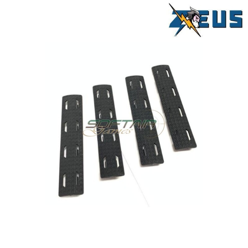 Kit 4 pezzi LC rail cover short black zeus (zs-r200-bk)