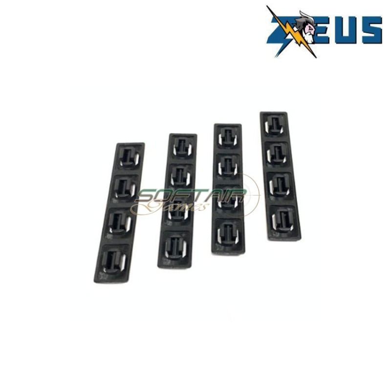 Kit 4 pieces LC rail cover short black zeus (zs-r200-bk)