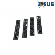 Kit 4 pezzi LC rail cover short black zeus (zs-r200-bk)