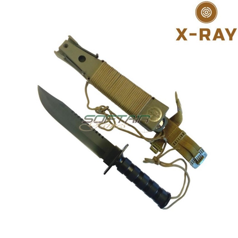 Coltello Mini Survival Rambo con fodero e kit sopravvivenza 101 INC