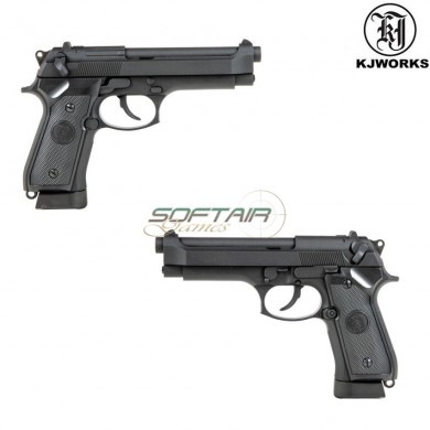 Pistola Al Co2 M9/m92f Beretta Scarrellante Black Kjworks (kj-005345)