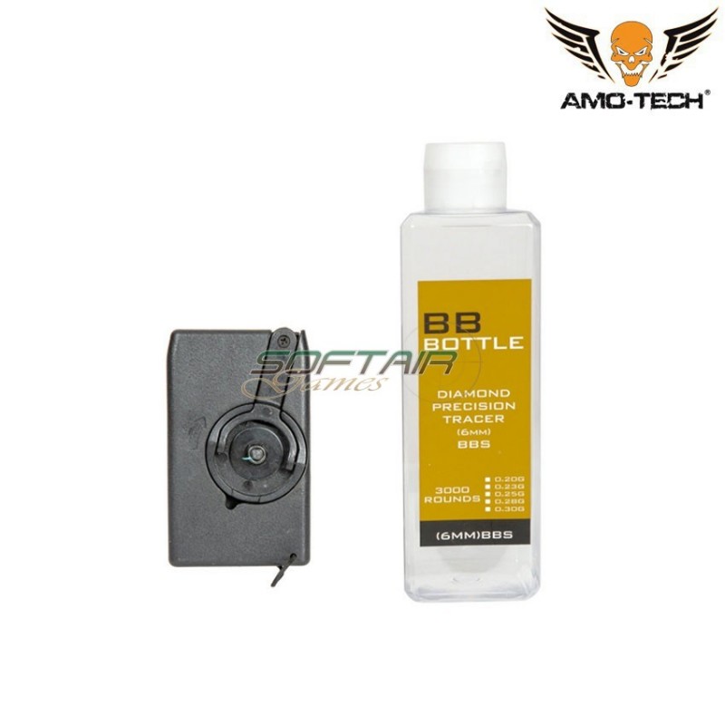 Tornado Speed Loader short Black & bottle Amo-tech® (amt-029147-bk)