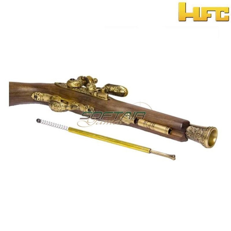 Pistola a co2 pirate flintlock 18th century gold hfc (hfc-hg502gold-co2)