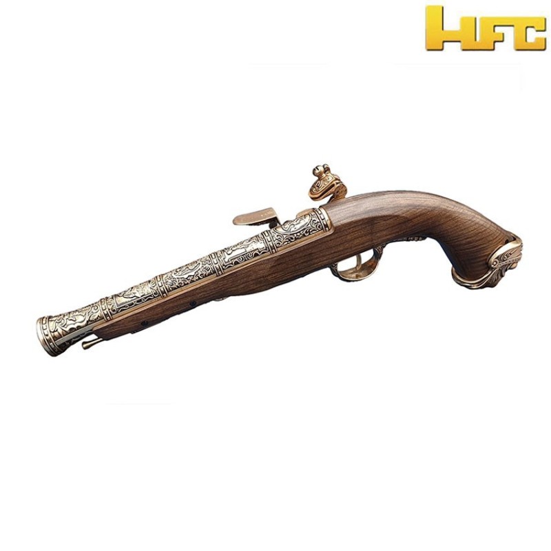 Pistola a co2 pirate flintlock 18th century gold hfc (hfc-hg502gold-co2)